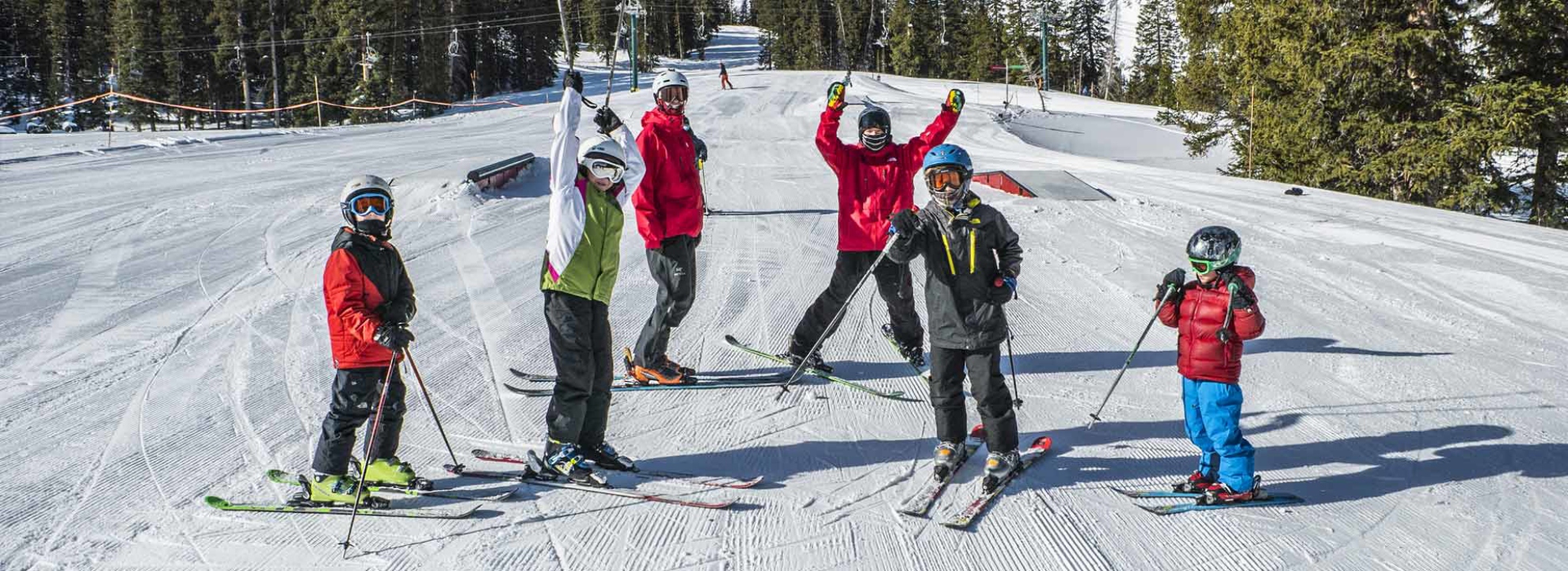 A Brighton Resort instructor teaching pre-teens how to ride. 